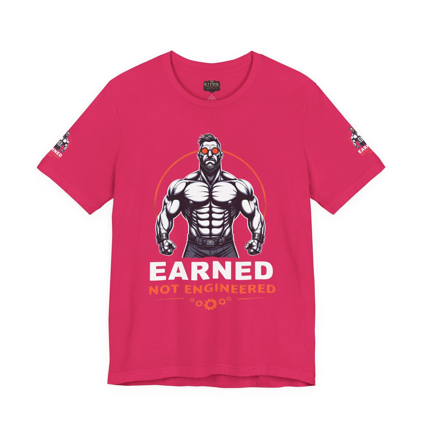 EARNED NOT ENGINEERED -  Breathe Lift Repeat, Gym Shirt, Workout Apparel, Motivational T-Shirt, Fitness Gift, Casual Wear