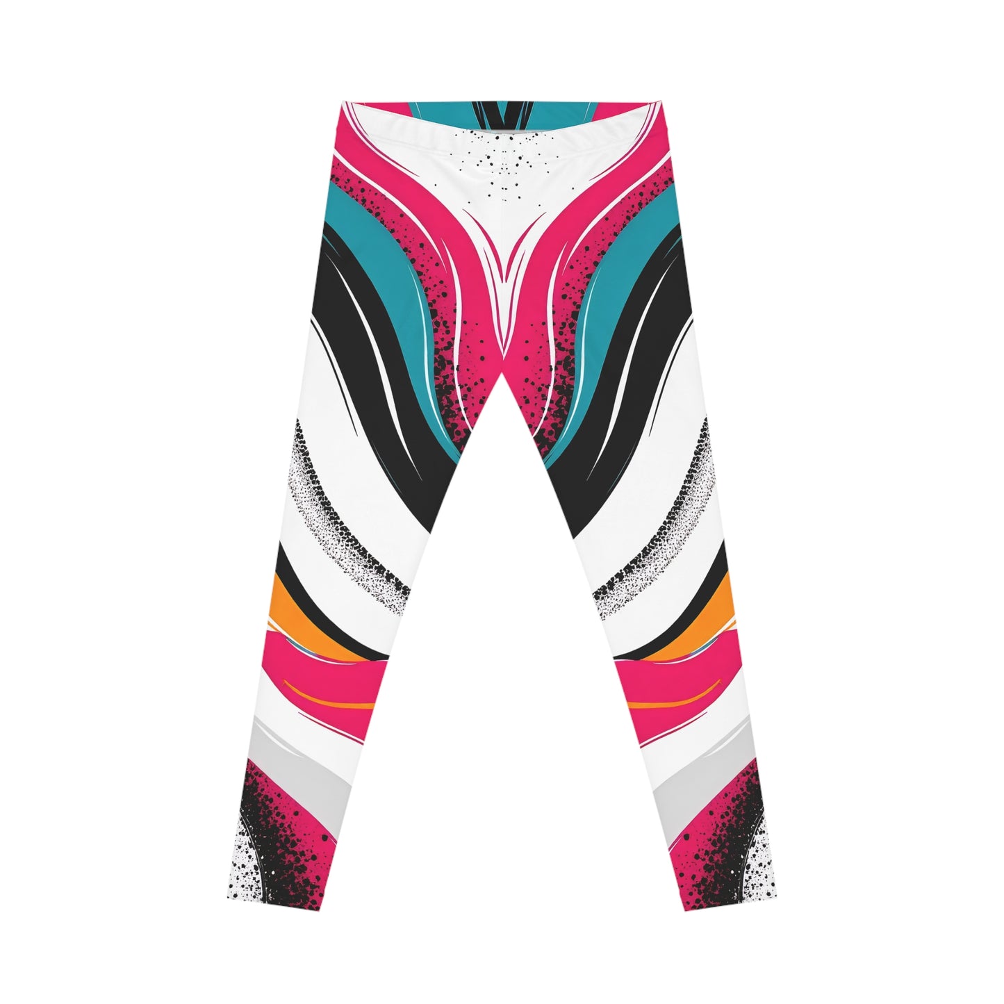 Colorful Abstract Women's Leggings, Trendy Activewear, Yoga Pants, Casual Street Style, Gift for Her