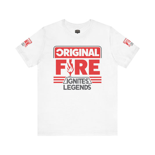 Men's Fire-Themed Graphic Tee, Original Fire Ignites Legends