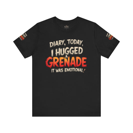 Emotional Grenade Tee, Funny Graphic T-Shirt, Unisex Humor Shirt, Casual Wear, Gift for Friends, Mood Apparel