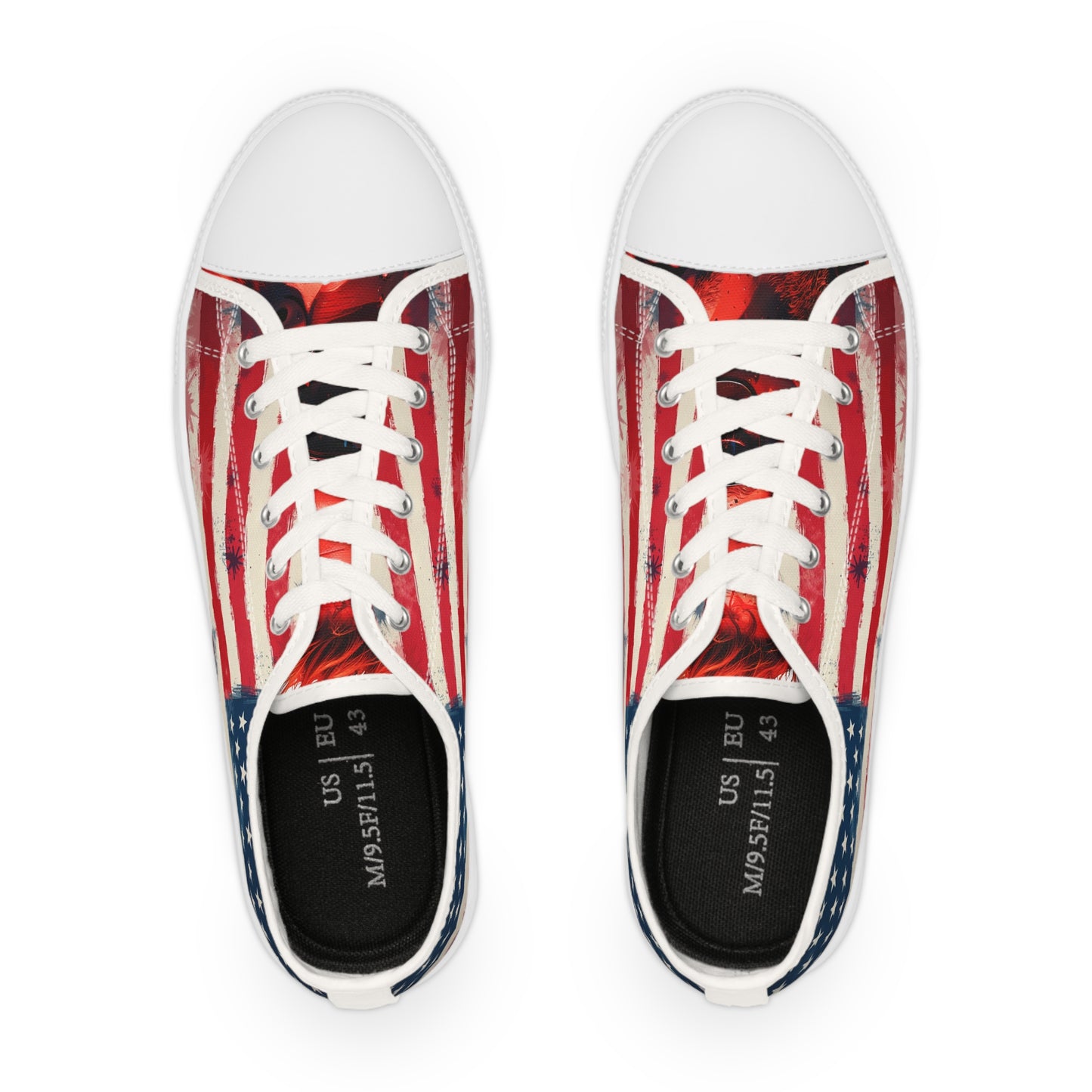 🇺🇸 Patriotic Men's Low Top Sneakers | Casual Footwear for Independence Day, Summer, & Everyday Style