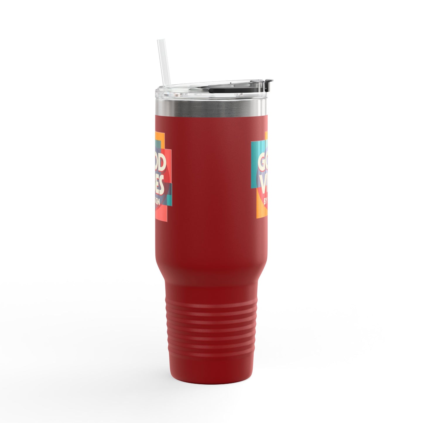 Good Vibes Insulated Travel Mug | 40oz | Perfect for Road Trips, Coffee Lovers, Gifts, Summer Days, Women & Men