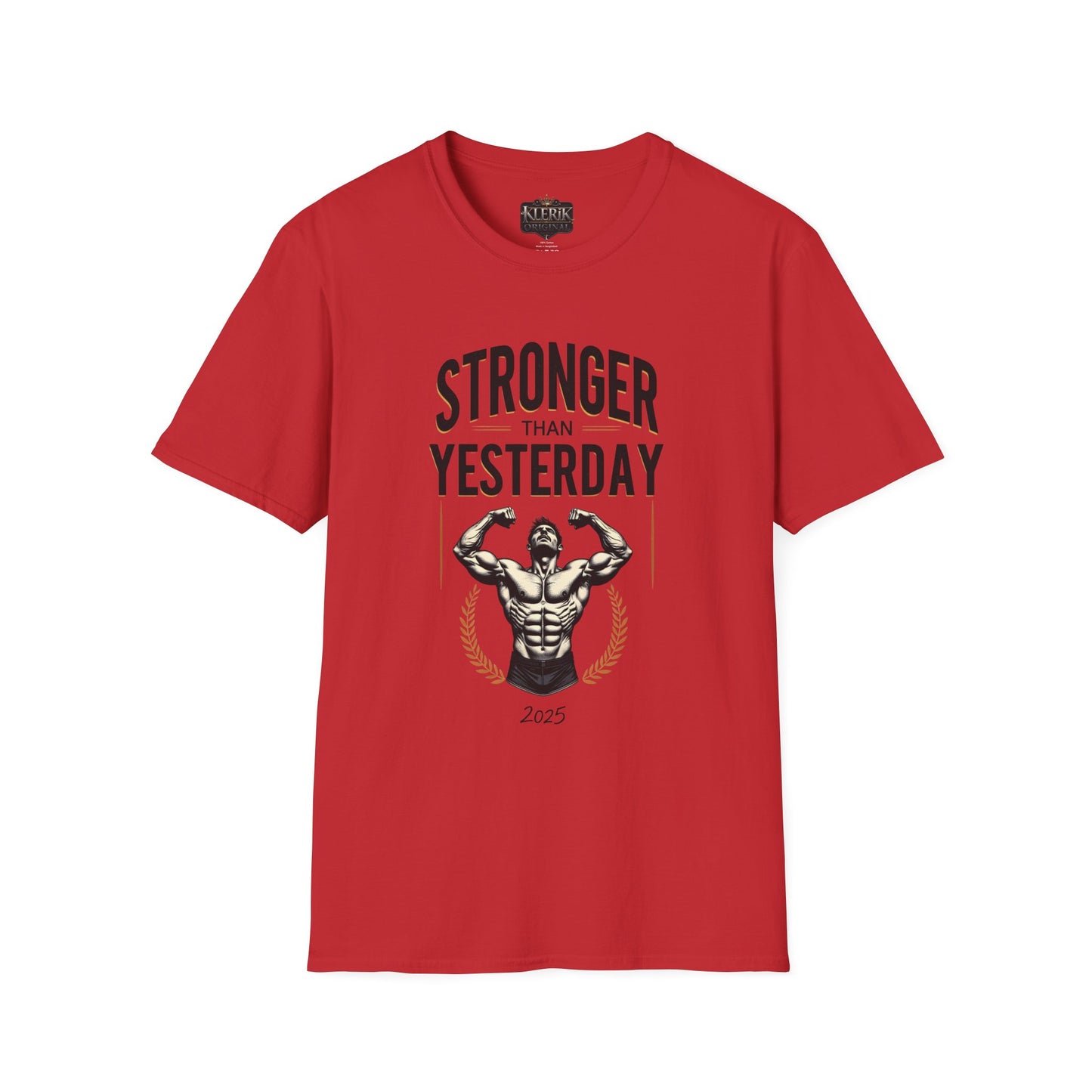 Stronger Than Yesterday Unisex Softstyle T-Shirt | Motivational Gym Tee, Fitness Gift, Workout Apparel, Inspirational Shirt, Casual Wear