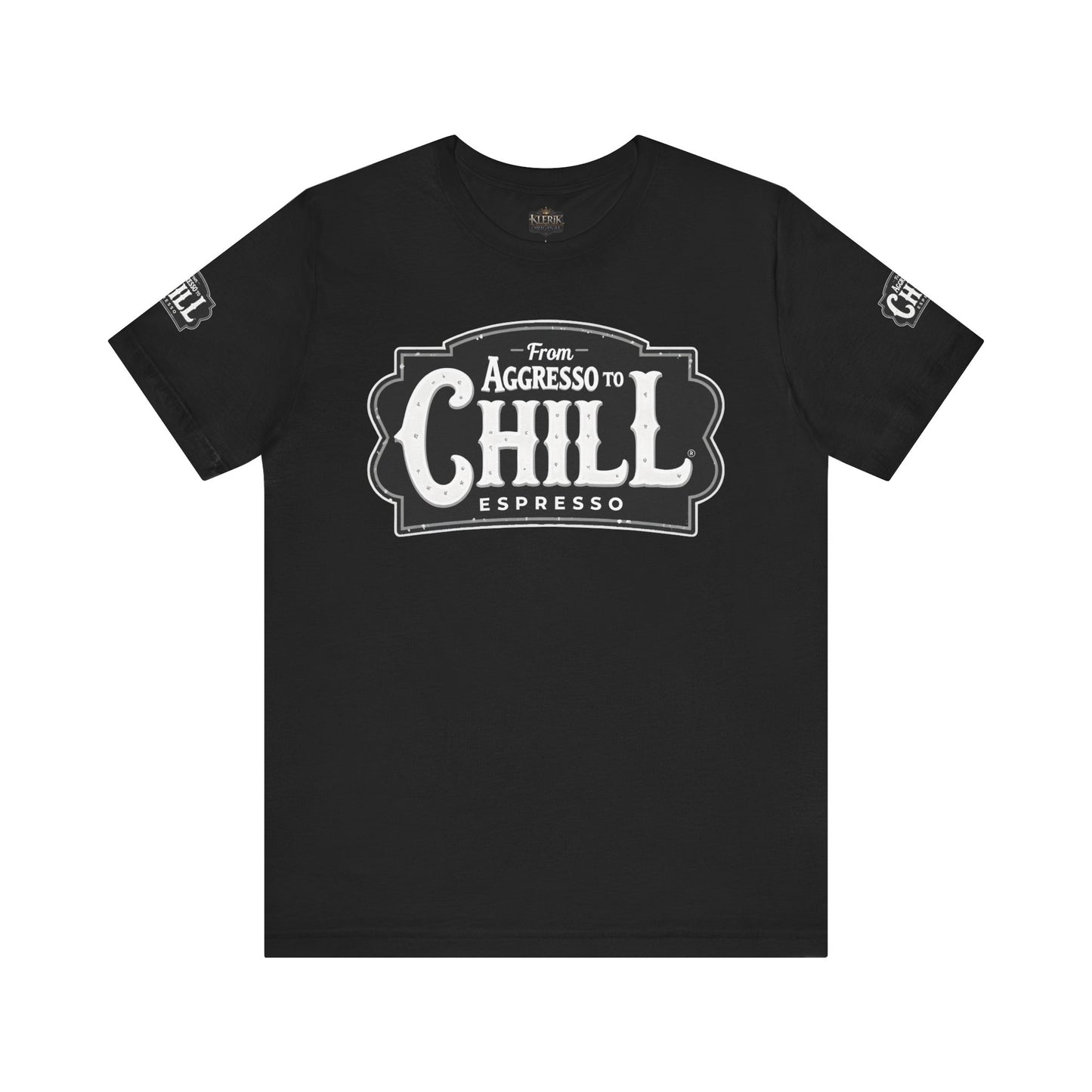 From Aggresso to Chill Espresso Unisex Tee, Relaxed Fit T-Shirt, Coffee Lover Gift, Casual Wear