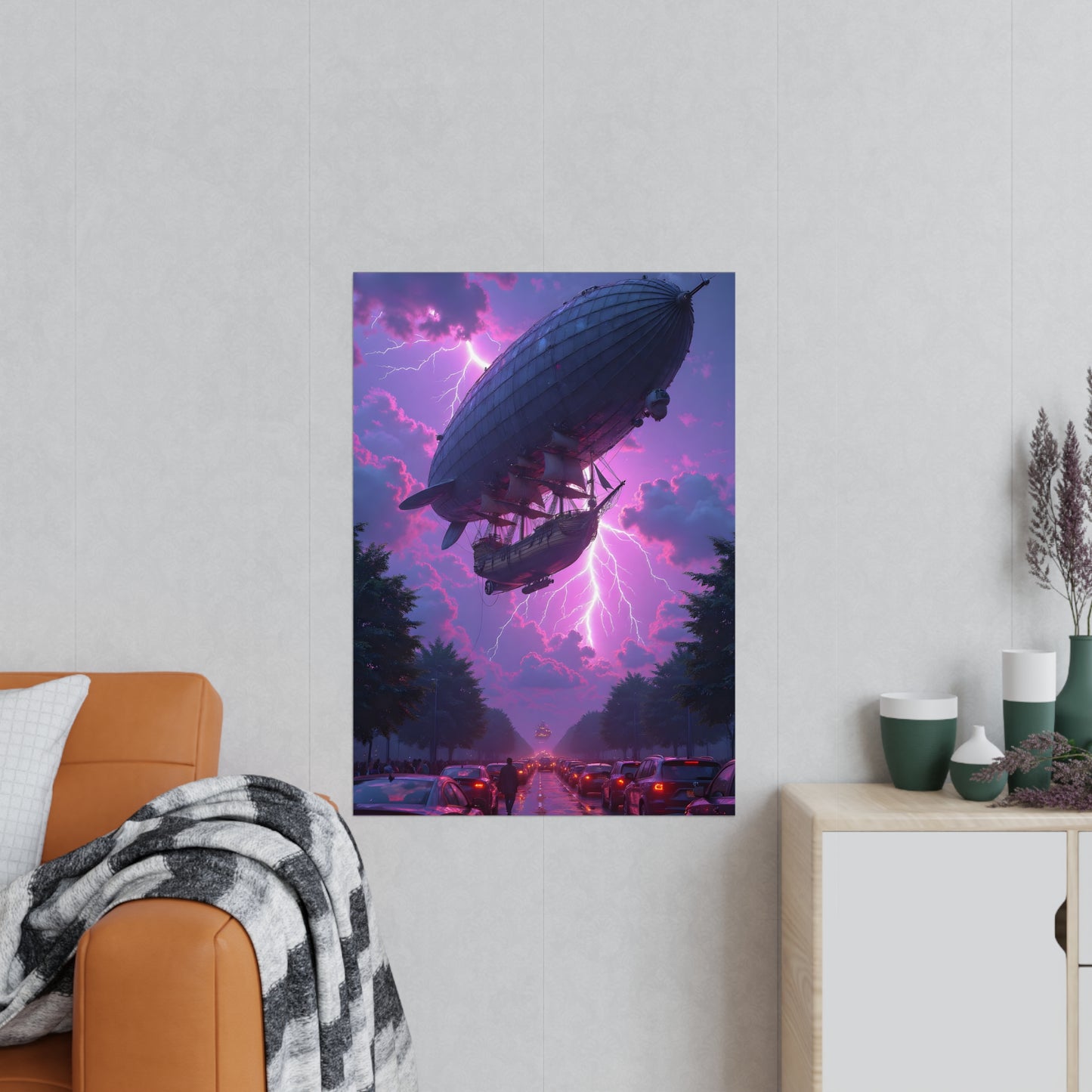 Dreamy Steampunk Airship Poster - Captivating Wall Art for Home Decor
