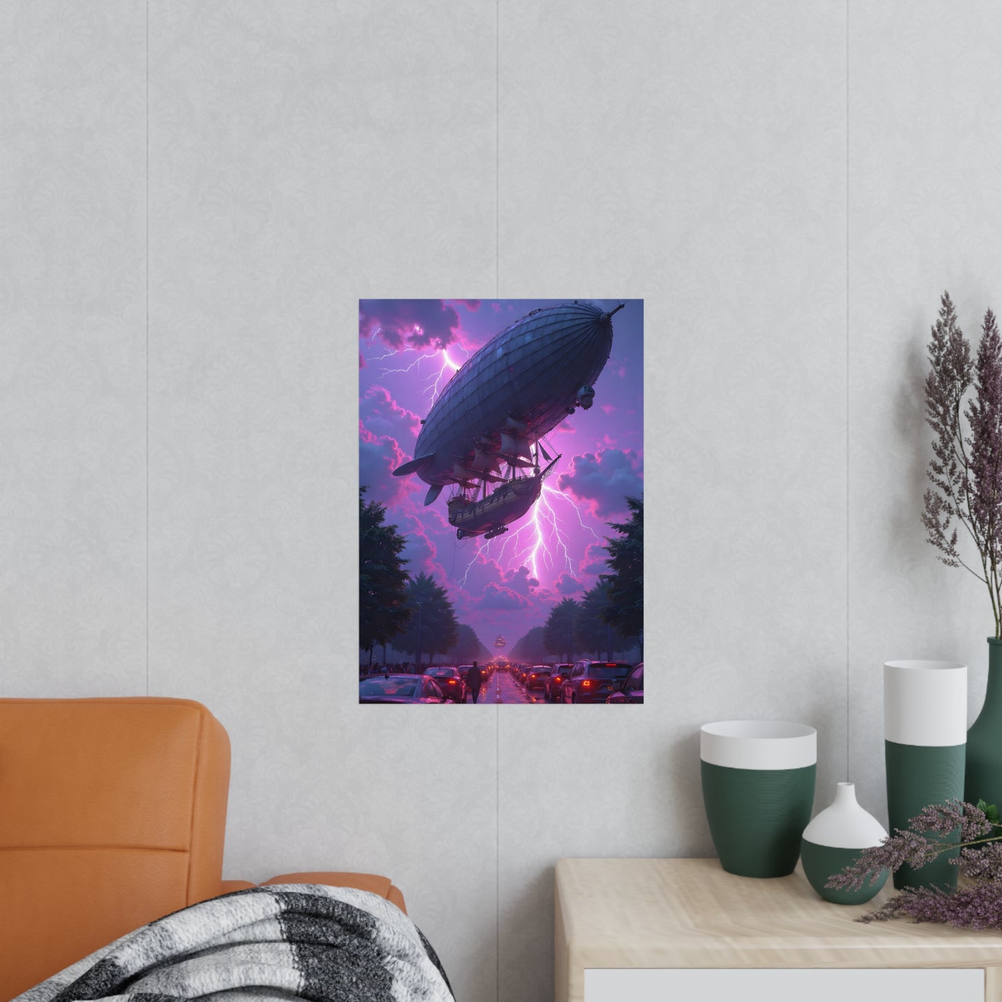 Dreamy Steampunk Airship Poster - Captivating Wall Art for Home Decor
