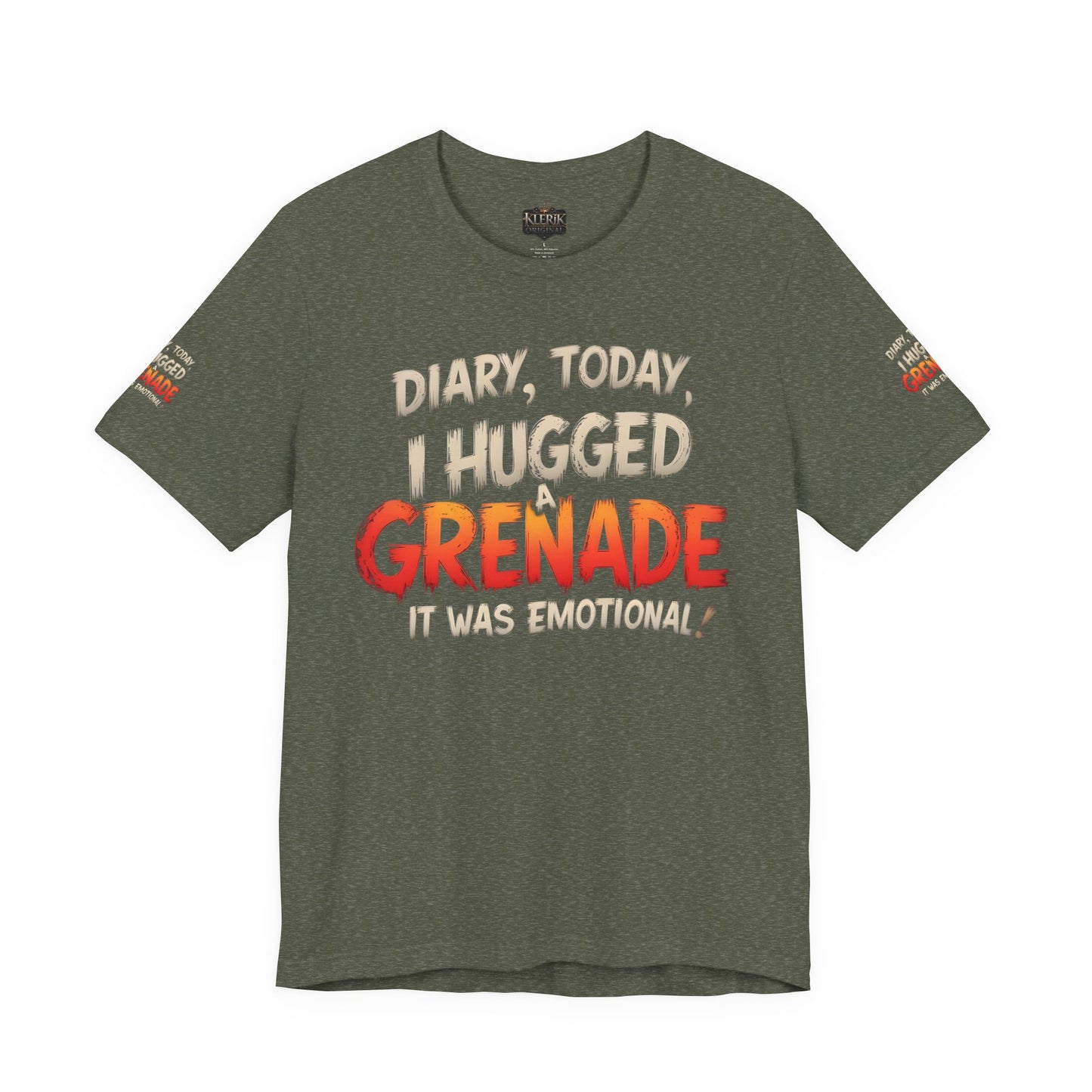 Emotional Grenade Tee, Funny Graphic T-Shirt, Unisex Humor Shirt, Casual Wear, Gift for Friends, Mood Apparel