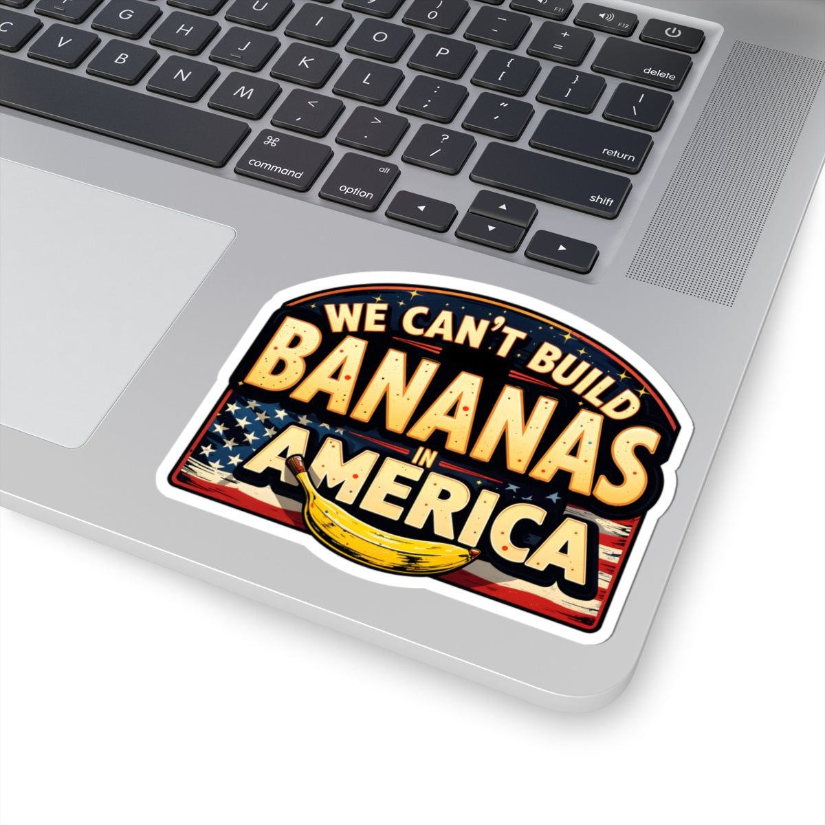 Kiss-Cut Stickers, American Pride Sticker, Banana Humor Decal, Fun Laptop Stickers, Independence Day Gift, Quirky Wall Art