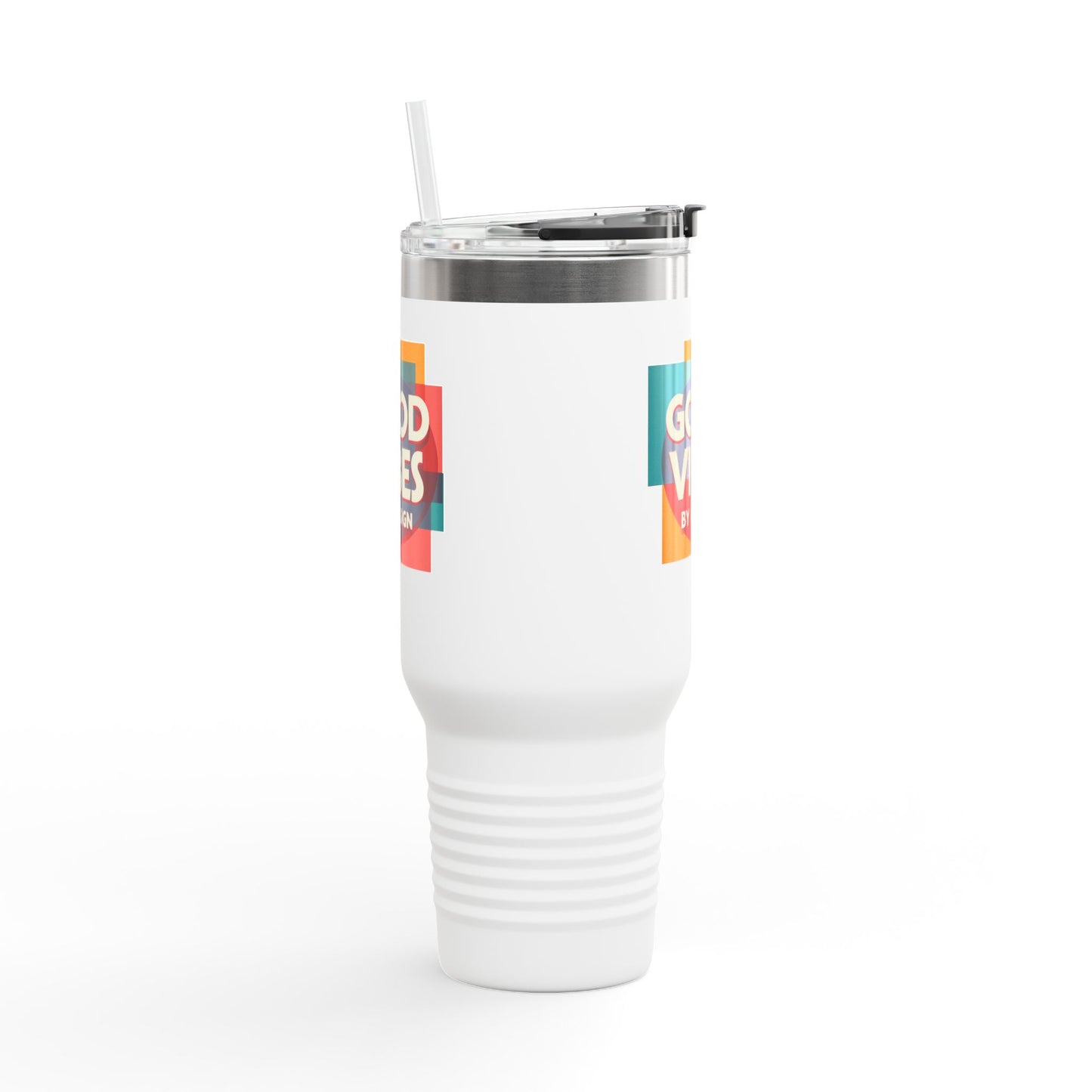 Good Vibes Insulated Travel Mug | 40oz | Perfect for Road Trips, Coffee Lovers, Gifts, Summer Days, Women & Men