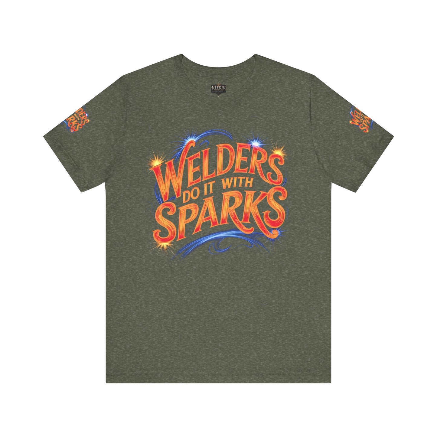 Welders Do It with Sparks Tee, Welding T-Shirt, Unisex Graphic Shirt, Gift for Welders, Funny Workwear, Secret Santa