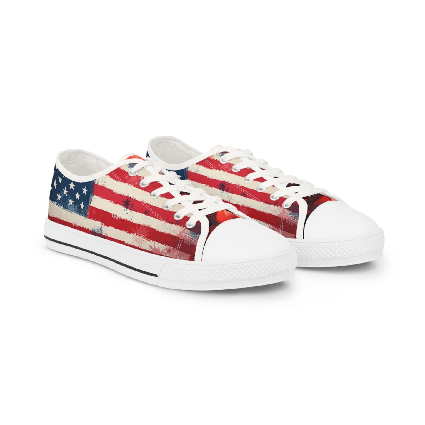 🇺🇸 Patriotic Men's Low Top Sneakers | Casual Footwear for Independence Day, Summer, & Everyday Style
