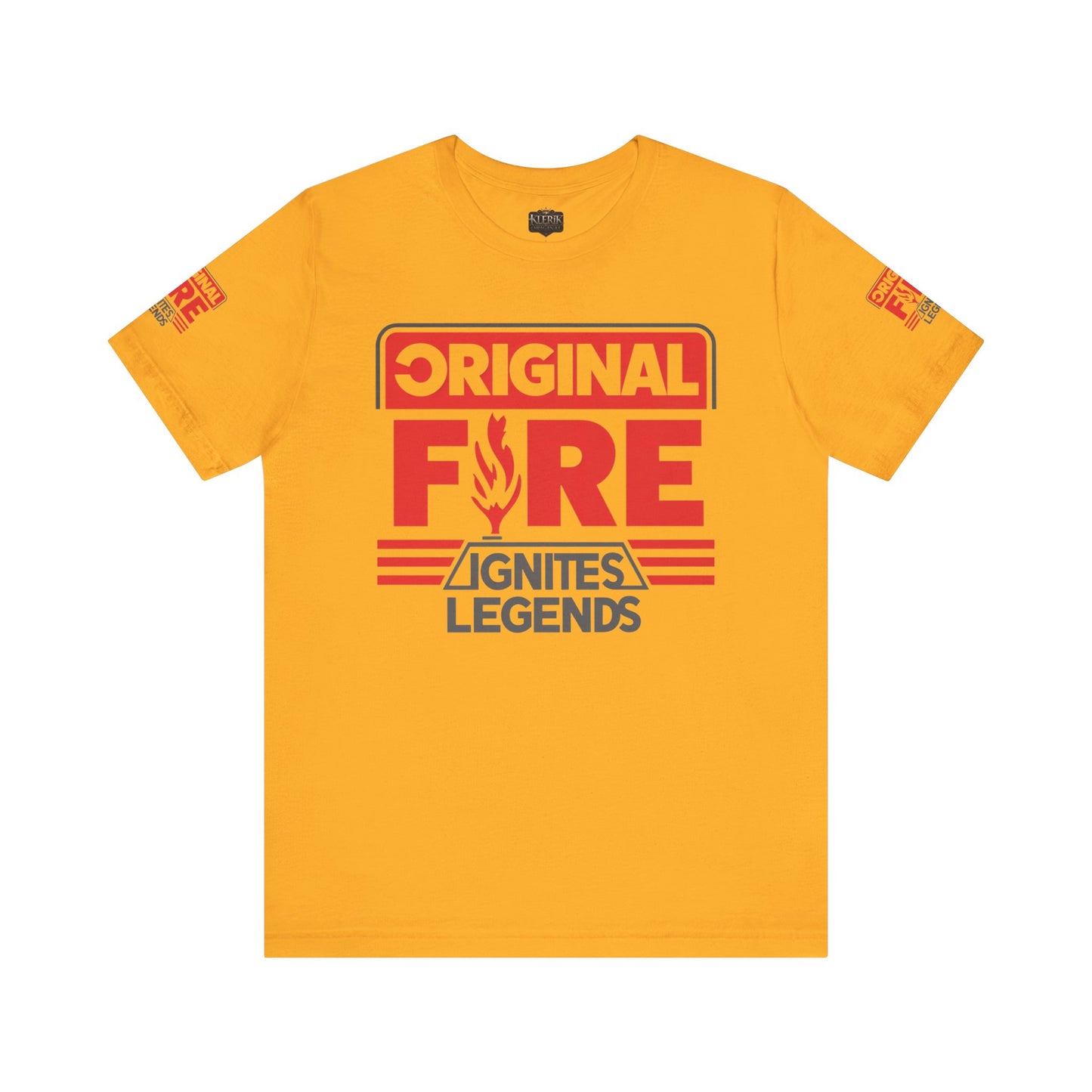 Men's Fire-Themed Graphic Tee, Original Fire Ignites Legends