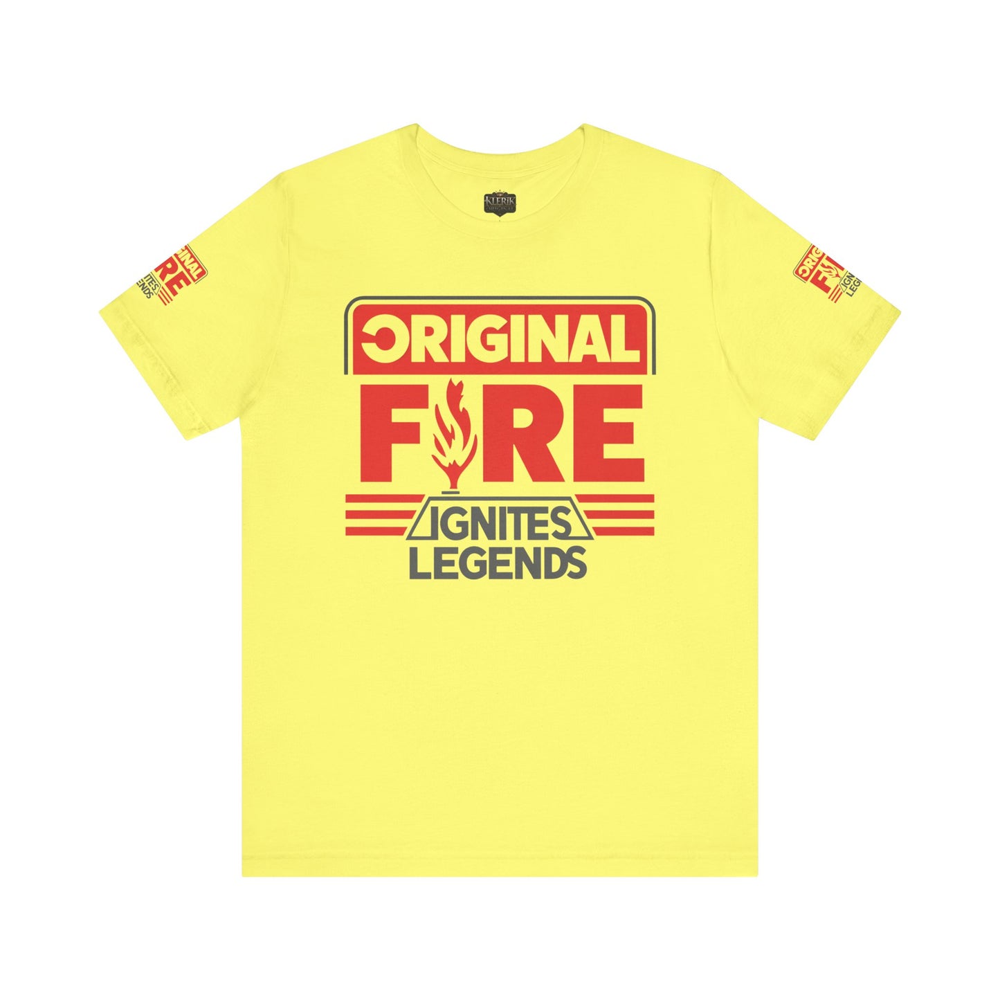 Men's Fire-Themed Graphic Tee, Original Fire Ignites Legends