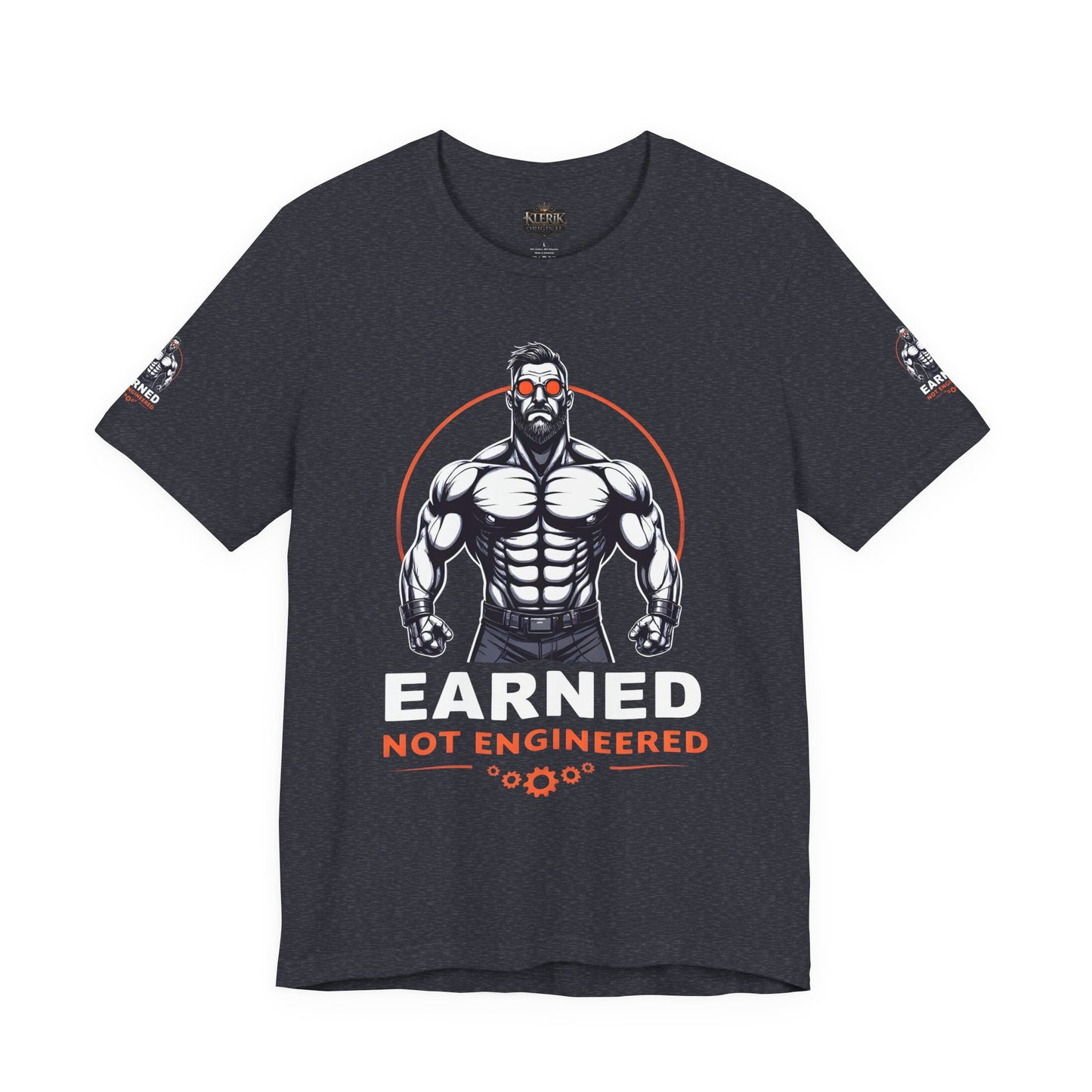 EARNED NOT ENGINEERED -  Breathe Lift Repeat, Gym Shirt, Workout Apparel, Motivational T-Shirt, Fitness Gift, Casual Wear
