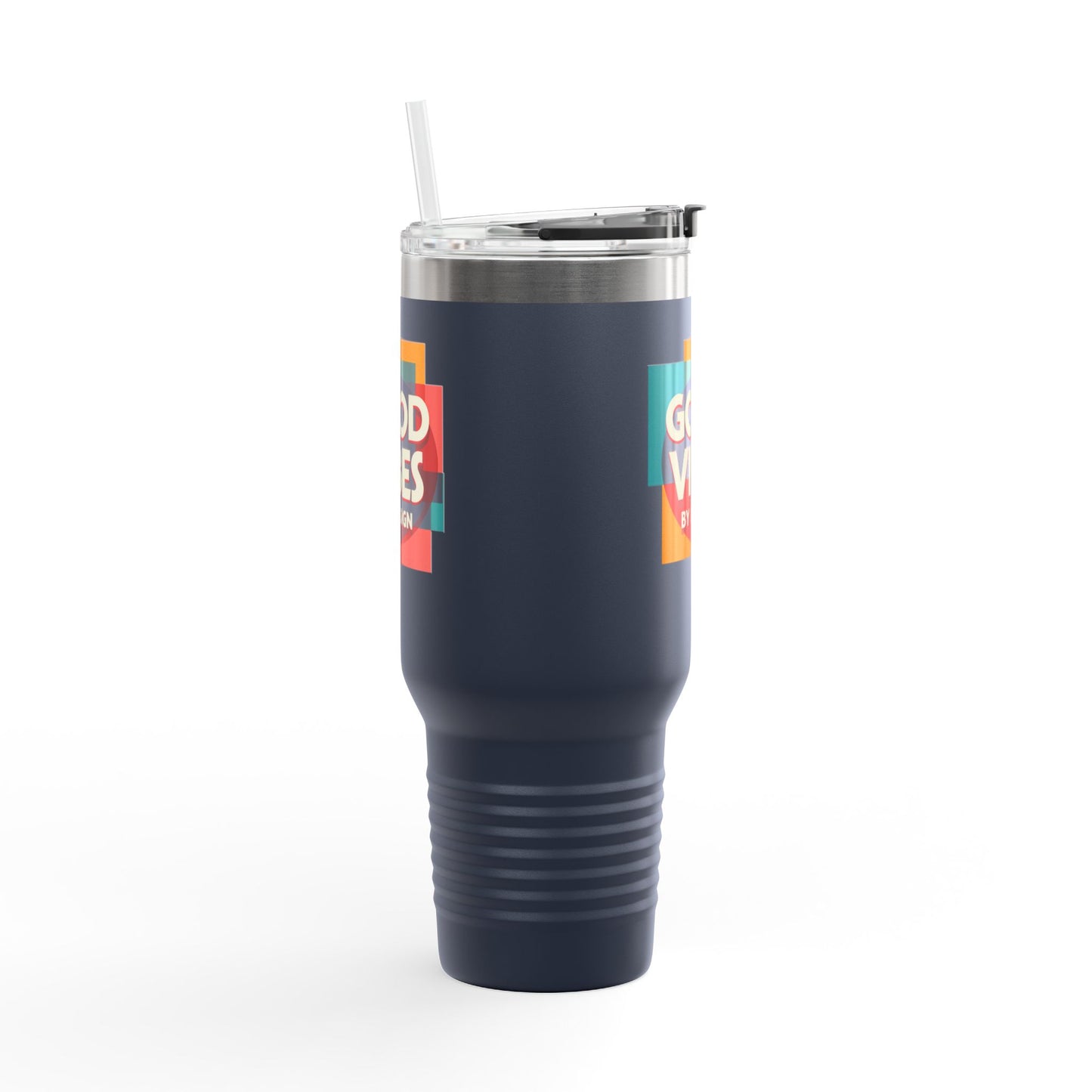 Good Vibes Insulated Travel Mug | 40oz | Perfect for Road Trips, Coffee Lovers, Gifts, Summer Days, Women & Men