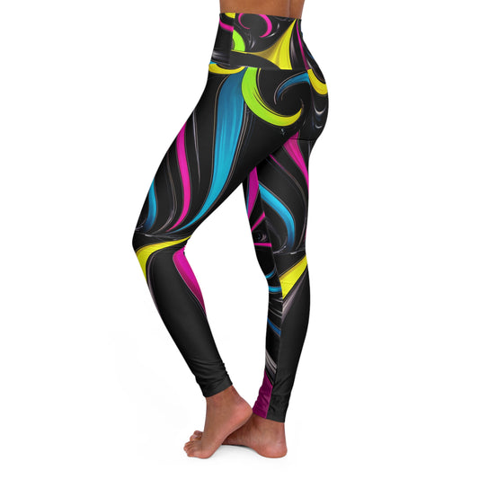 Vibrant High Waisted Yoga Leggings, Fitness Apparel, Activewear, Leggings for Workout, Colorful Yoga Pants, Gifts for Her