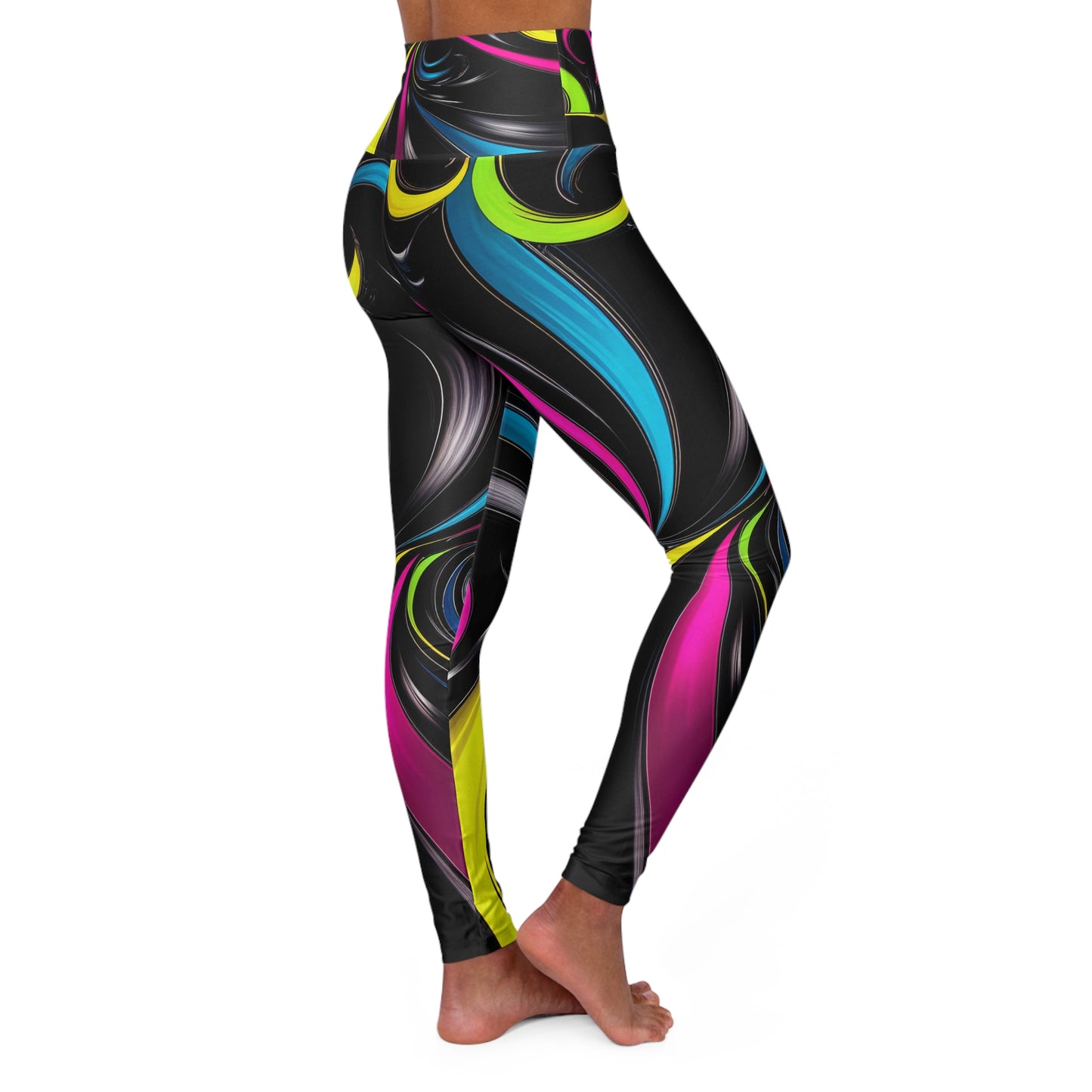 Vibrant High Waisted Yoga Leggings, Fitness Apparel, Activewear, Leggings for Workout, Colorful Yoga Pants, Gifts for Her