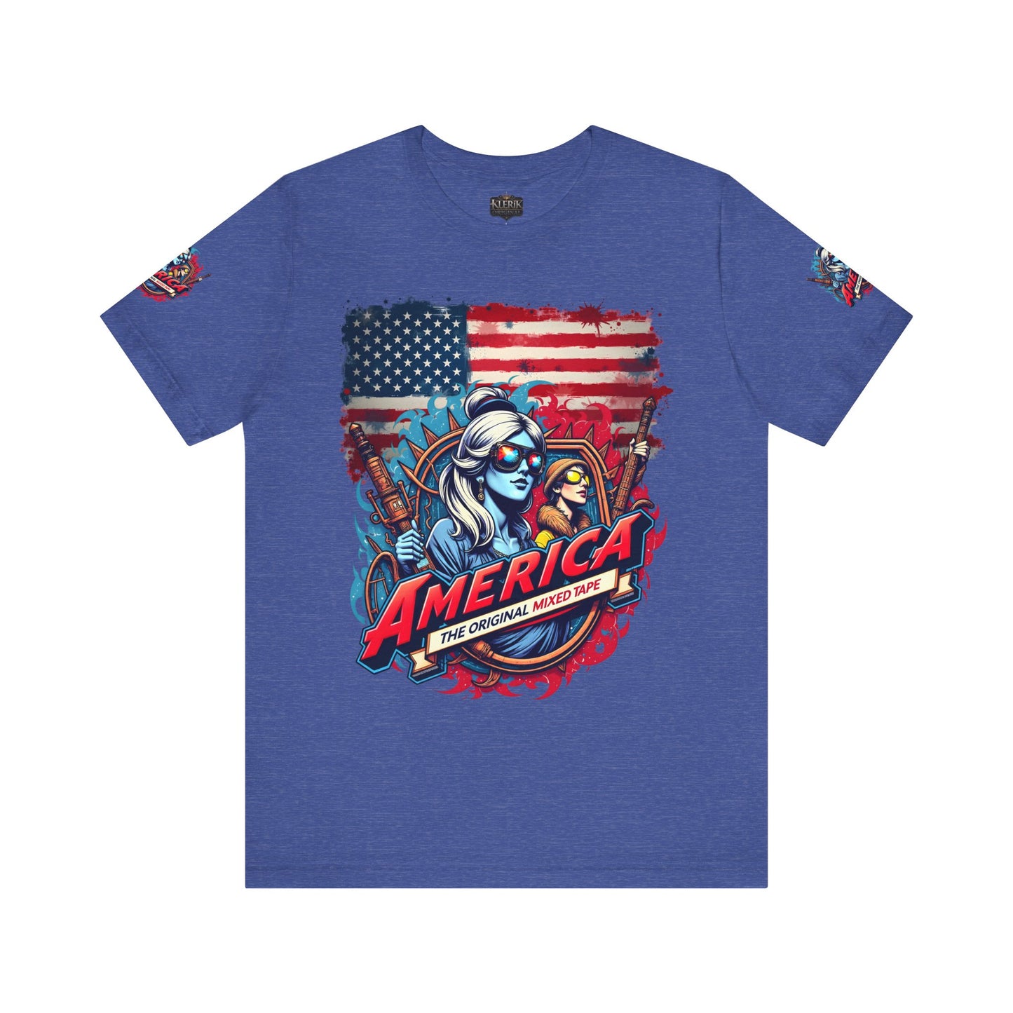 Patriotic Graphic Tee, Unisex Short Sleeve Shirt, American Flag Top, Vintage Americana T-Shirt, Ideal for Independence Day, Casual Wear