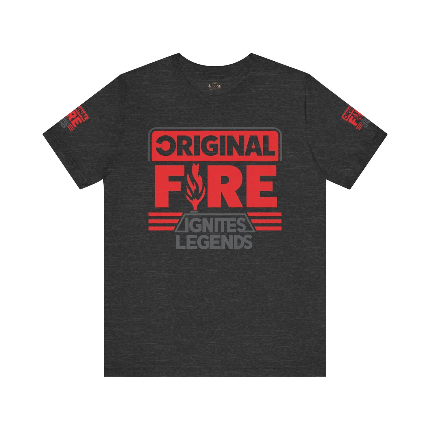 Men's Fire-Themed Graphic Tee, Original Fire Ignites Legends