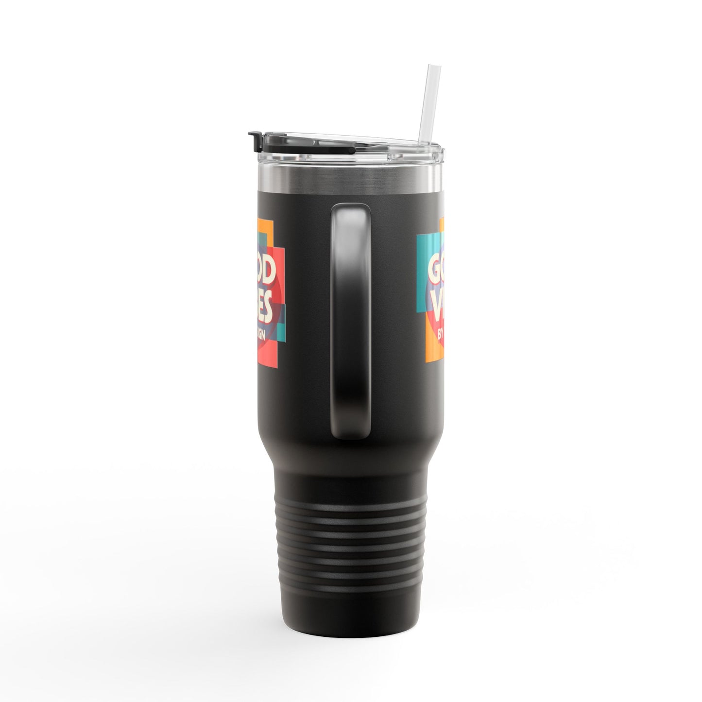 Good Vibes Insulated Travel Mug | 40oz | Perfect for Road Trips, Coffee Lovers, Gifts, Summer Days, Women & Men