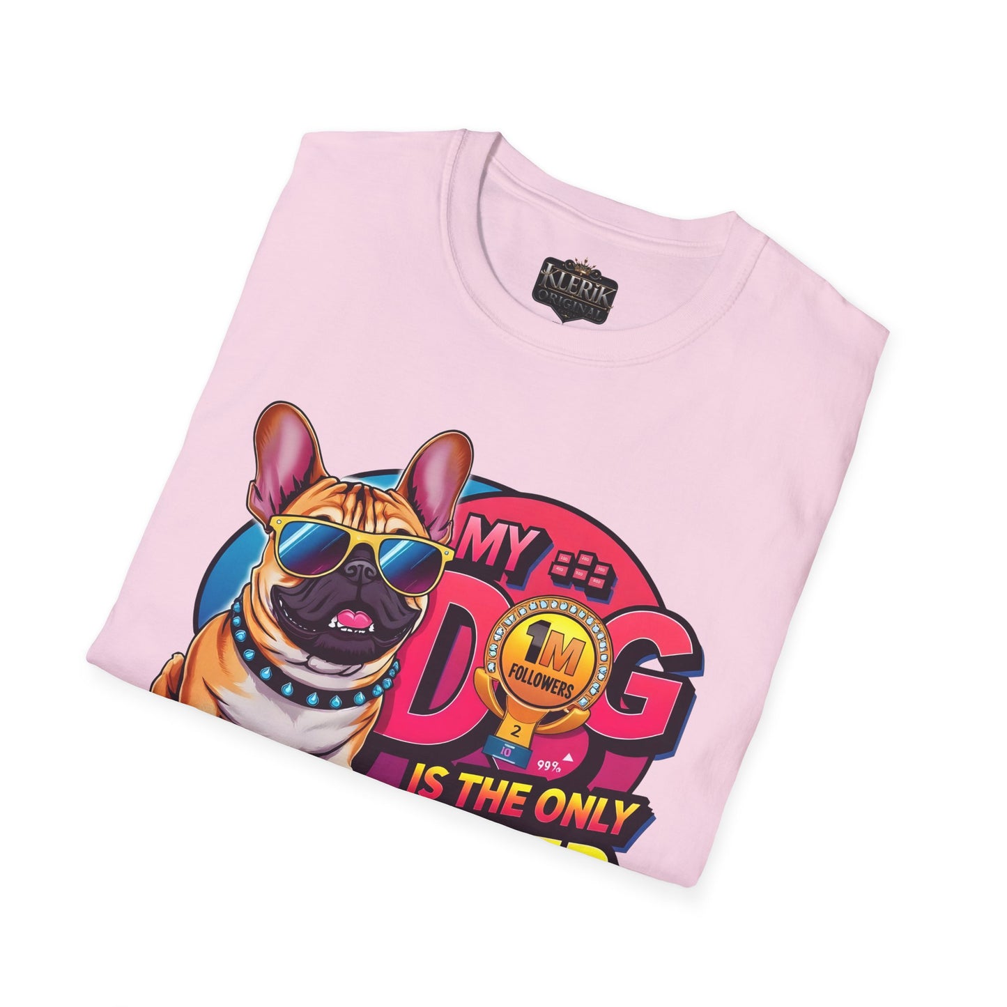 Funny Dog Influencer Unisex T-Shirt, Pet Lover Gift, Dog Mom Tee, Quirky Graphic Tee, Birthday Gift for Dog Owners