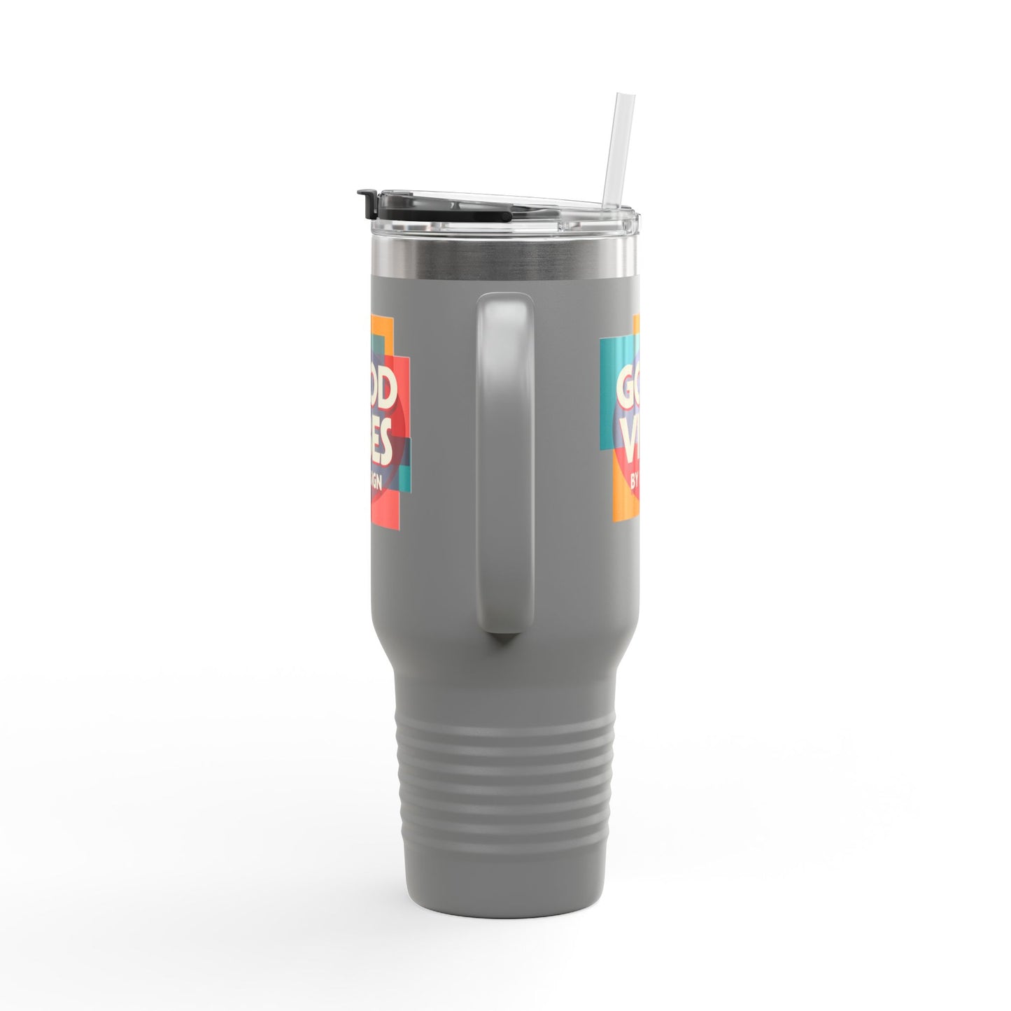 Good Vibes Insulated Travel Mug | 40oz | Perfect for Road Trips, Coffee Lovers, Gifts, Summer Days, Women & Men