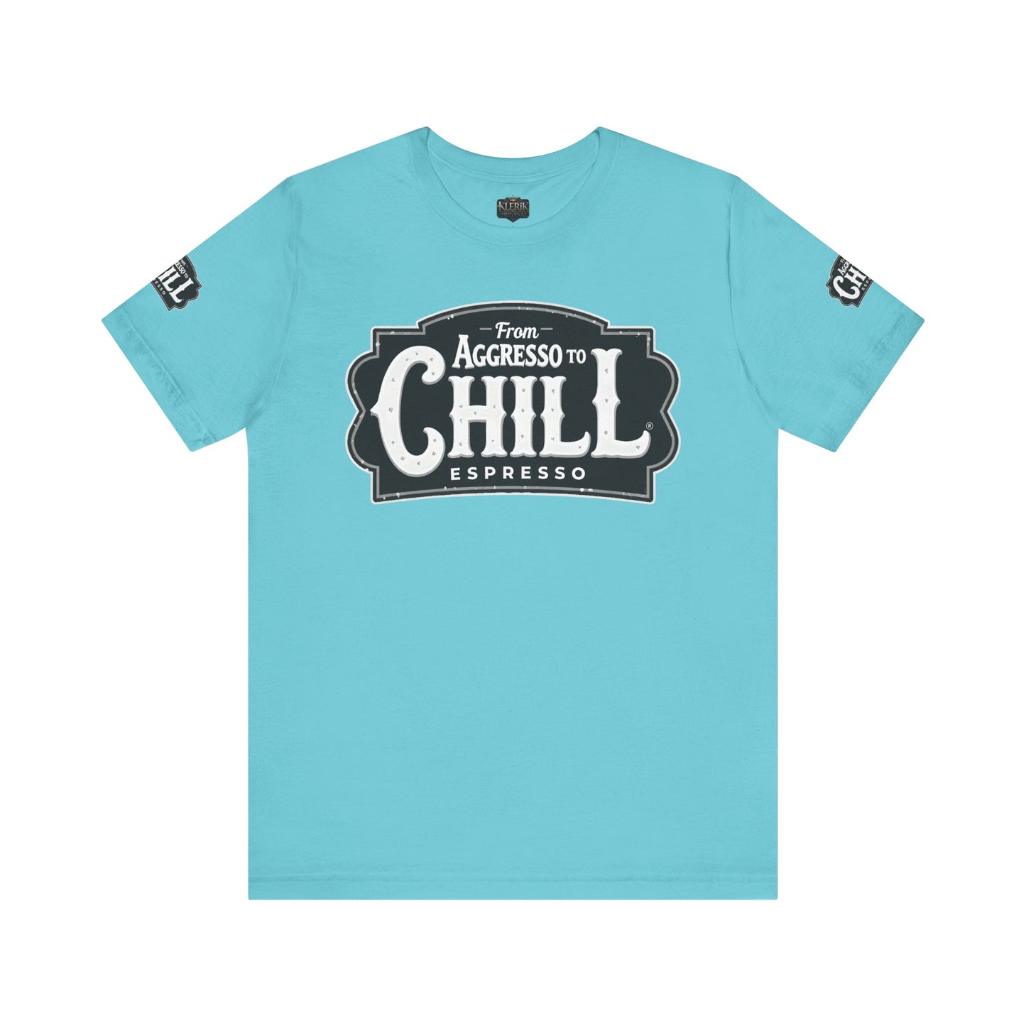 From Aggresso to Chill Espresso Unisex Tee, Relaxed Fit T-Shirt, Coffee Lover Gift, Casual Wear